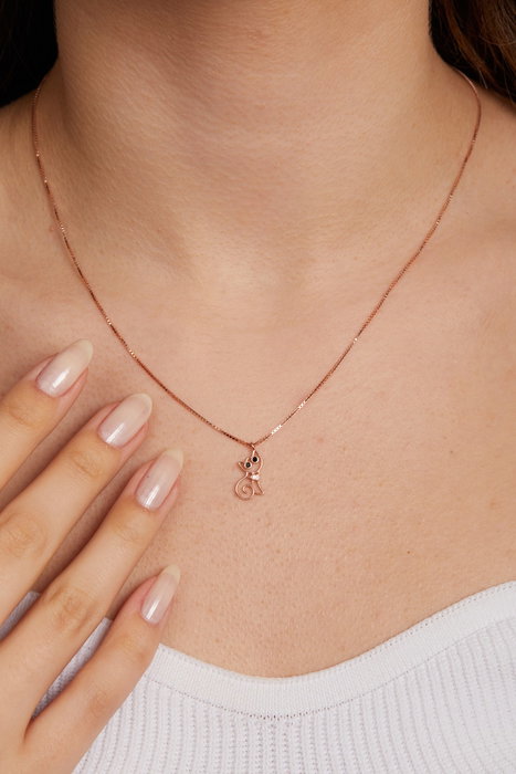 Heliophilia Silver Collar de Plata de Ley 925 en Oro Rosa